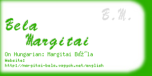 bela margitai business card